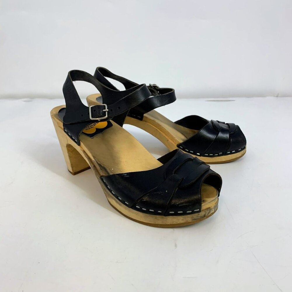 Swedish Hasbeens Women's Merci Leather Crossover Open Toe Sandals Size 8/38‎ - Picture 2 of 13